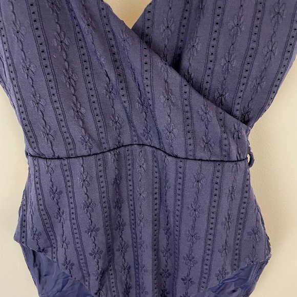 Andie The Belmar One Piece Swimsuit In Navy Eyelet Size Small New - Picture 6 of 14
